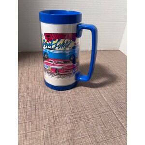 VTG 1992 Hot Rod Store Coffee‎ Mug 5th Annual Super Nats Car Show Blue Handle